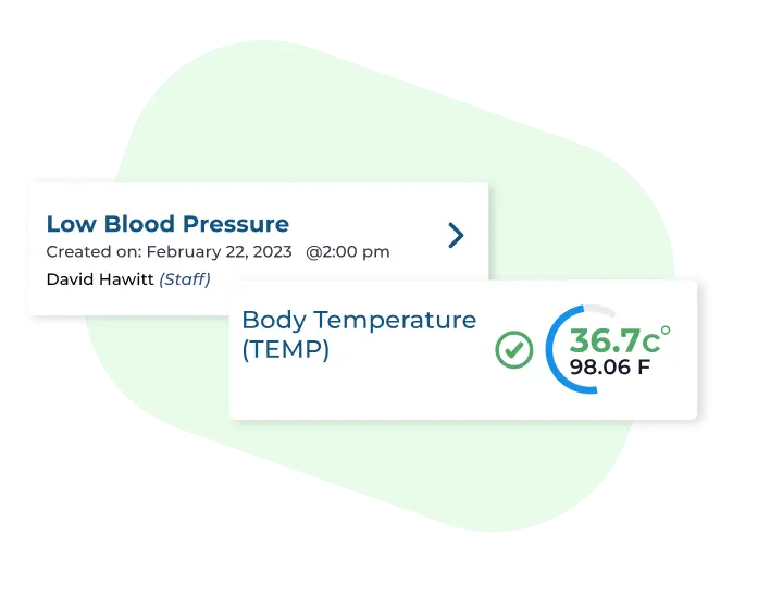 Sample of our dashboard alert notifications.